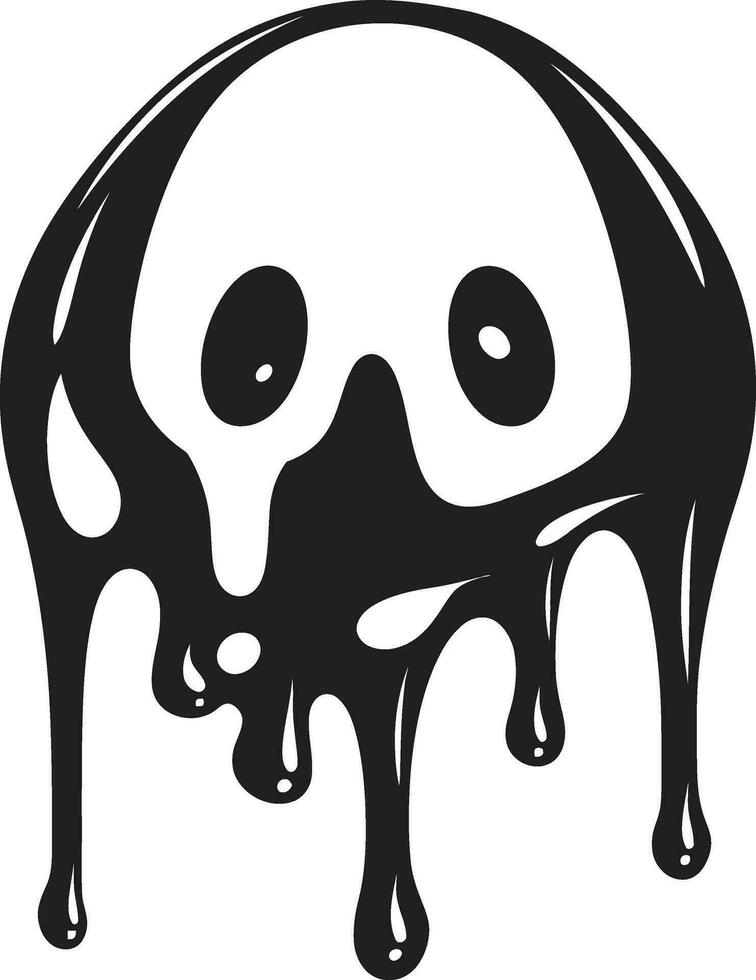 Eerie Blob of Darkness Haunting Slime Emblem The Sinister Secretion Mysterious Slime Monster vector