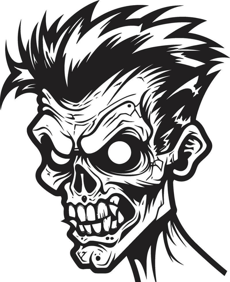 Eerie Ally Zombie Mascot Vector Zombie Buddy Mascot Vector Design