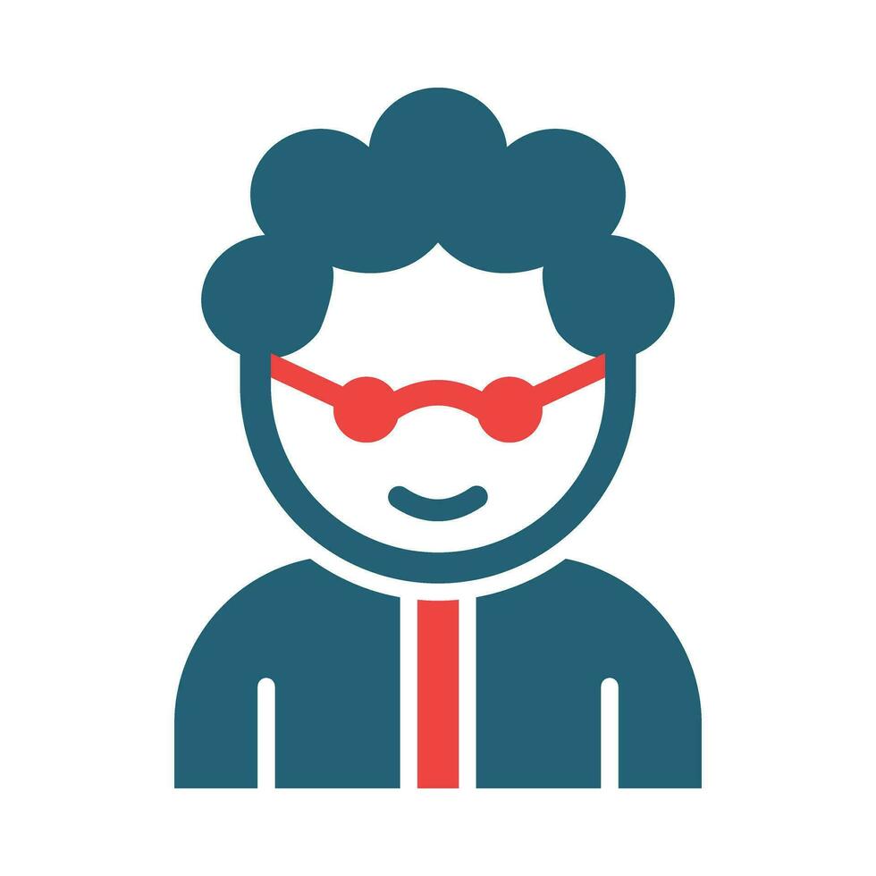 Grandmother Glyph Two Color Icon Design vector