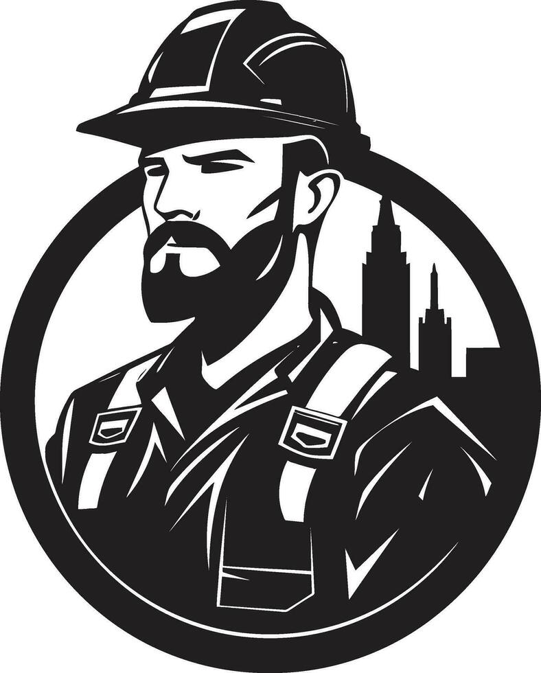 Blueprint Boss Vector Worker Icon Constructive Symbol Construction Vector