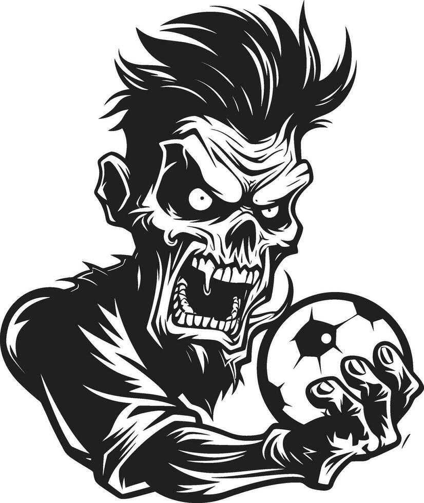 Ghastly Sidekick Zombie Mascot Art Zombie Buddy Mascot Vector Illustration