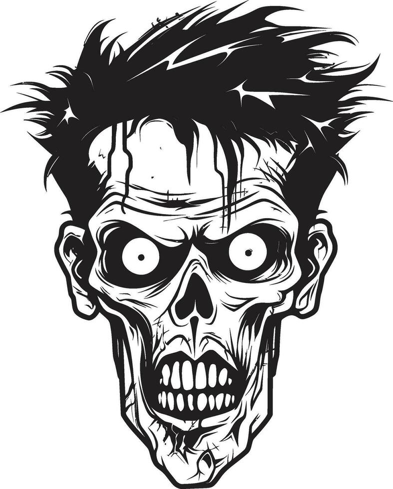 Zombies Rebellion Vector Design Zombies Frantic Image Crazy Skull