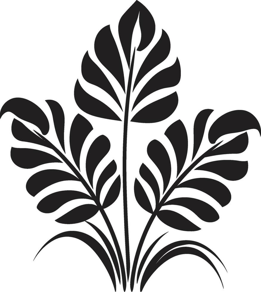tropical follaje belleza vector negro diseño negro vector tropical floración icono