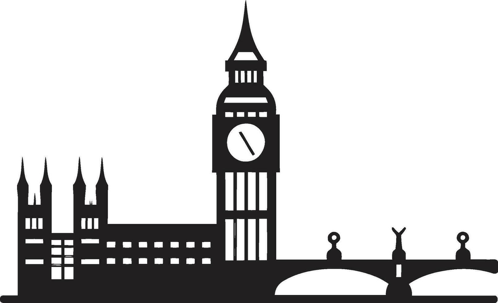 Royal Landmarks Black Vector Icon London Underground Vector Design