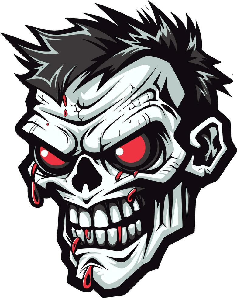 Zombie Mate Mascot Vector Illustration Eerie Buddy Zombie Mascot Vector