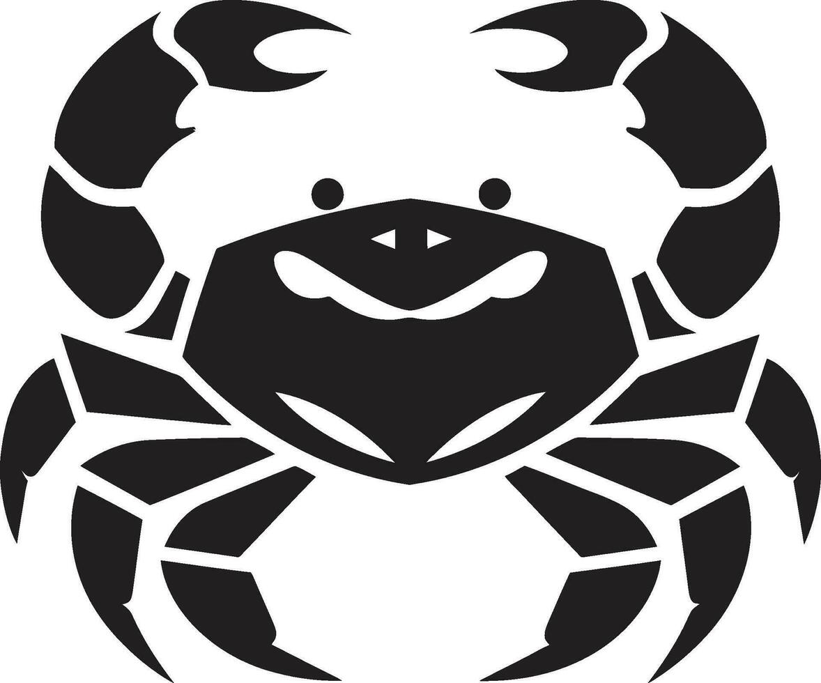 Crab Crest Vector Crab Icon Pincer Protector Crab Emblem Vector