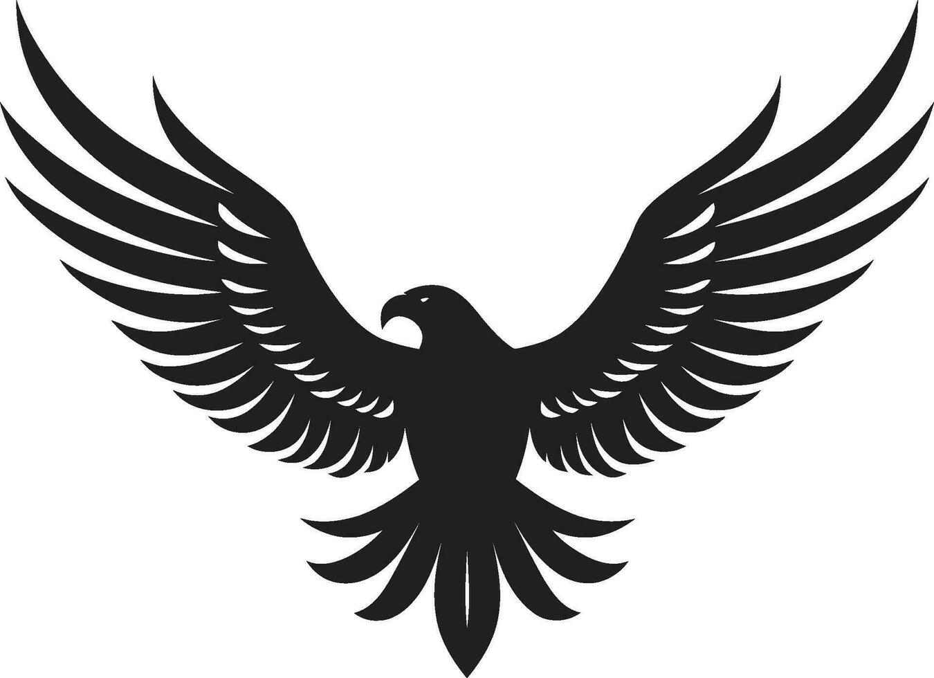 Aerial Sovereignty Vector Eagle Dynamic Avian Emblem Black Vector Eagle