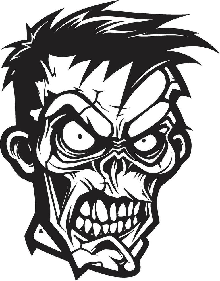 Eerie Buddy Zombie Mascot Icon Spectral Sidekick Zombie Mascot Art vector