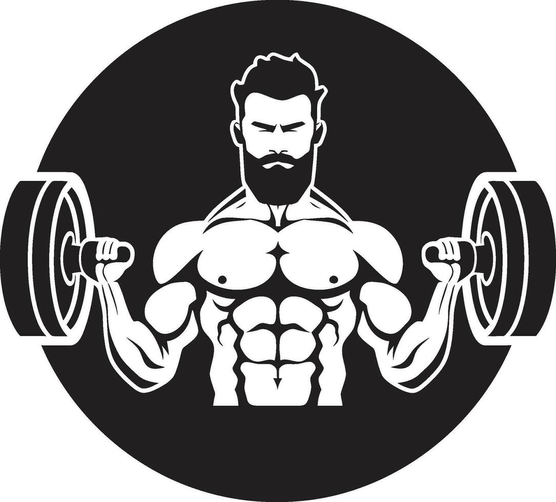 Fitness Frames Exercise Vector Icons in Bodybuilding Power Poses Vector Art for Bodybuilding and