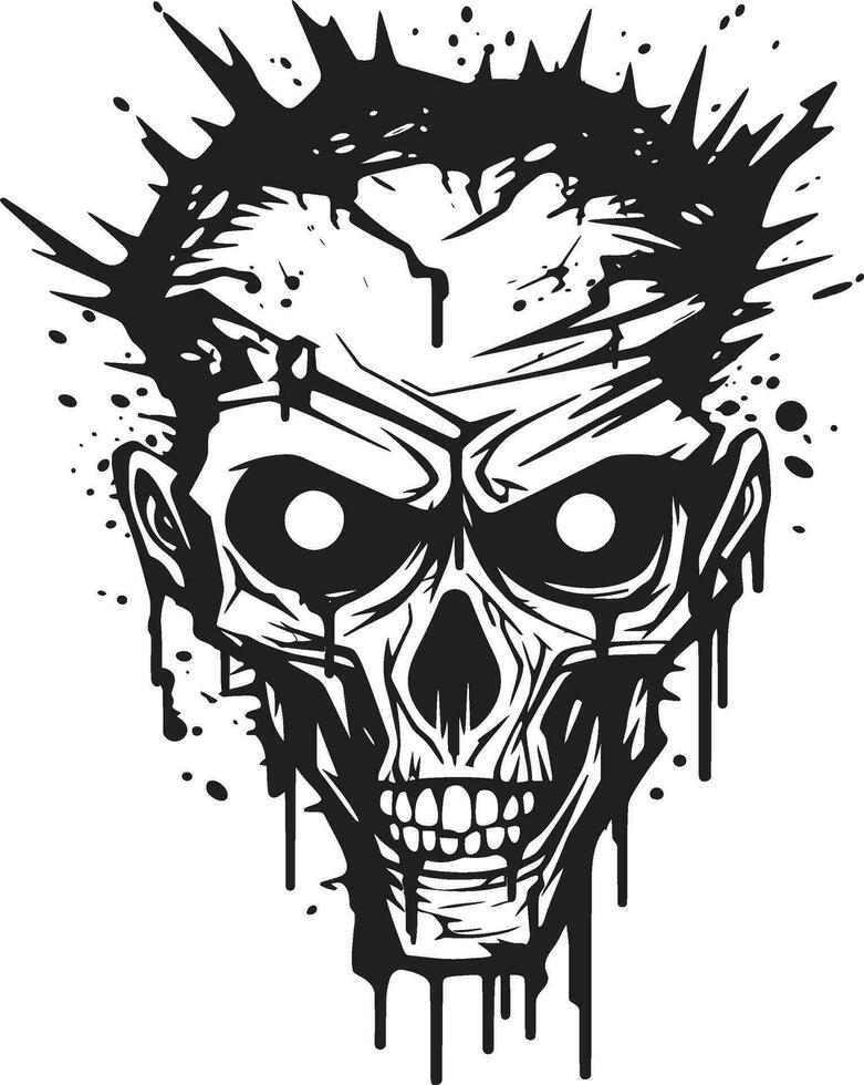 zombies rebelión vector diseño zombies frenético imagen loco cráneo