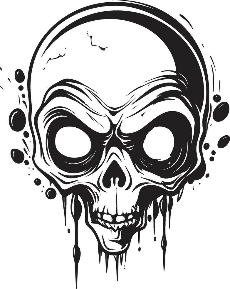 Zombie Infused Candy Skull Vector Horror Treat Delight Vector Icon