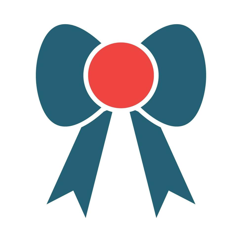 Bows Glyph Two Color Icon Design vector