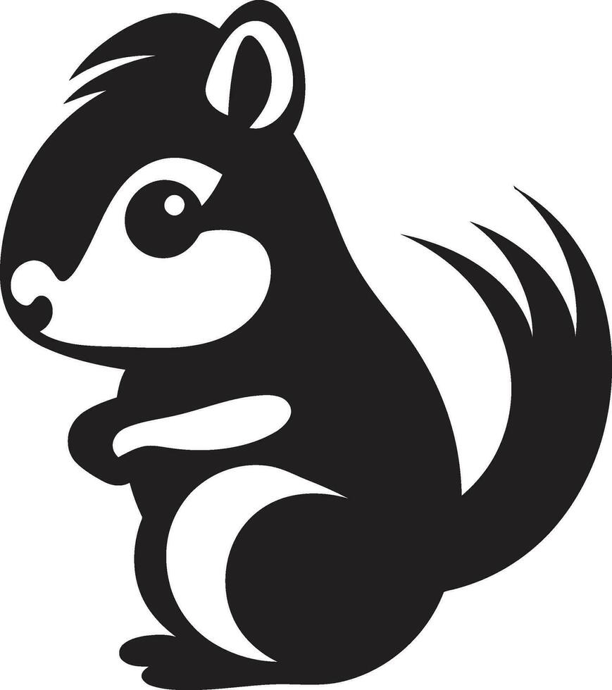 Chipmunk Logo Black Vector for Adobe Stock Black Chipmunk Logo Vector for Adobe Stock