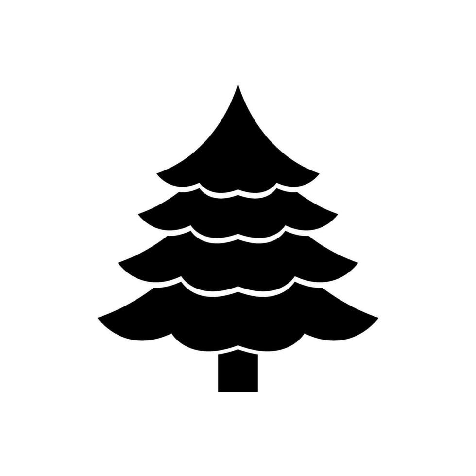 Christmas tree vector icon. new year illustration sign. winter symbol.