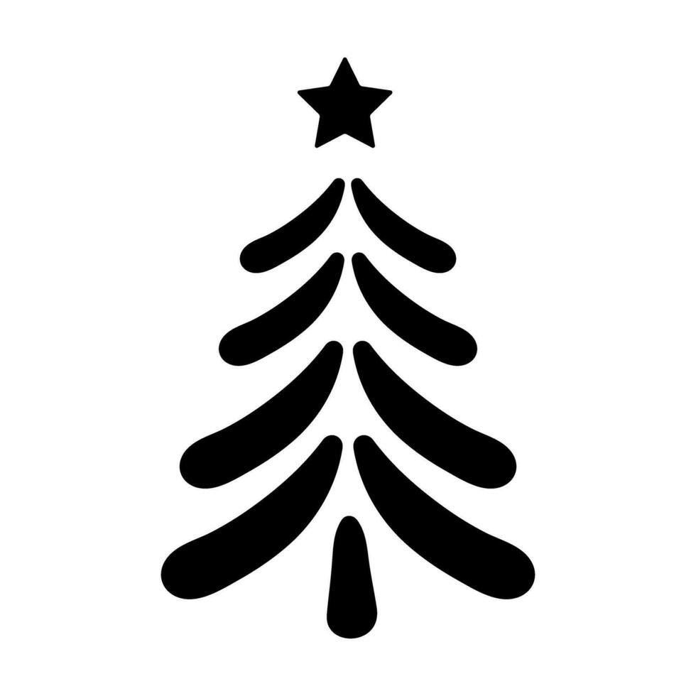 Navidad árbol vector icono. nuevo año ilustración signo. invierno símbolo.