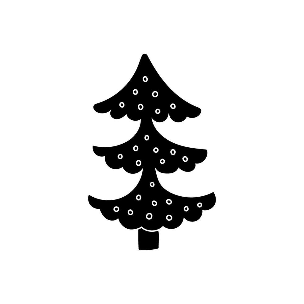 Christmas tree vector icon. new year illustration sign. winter symbol.