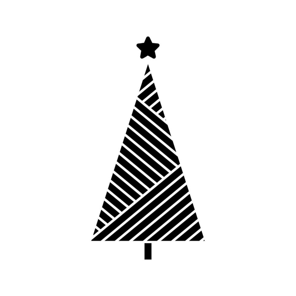 Christmas tree vector icon. new year illustration sign. winter symbol.