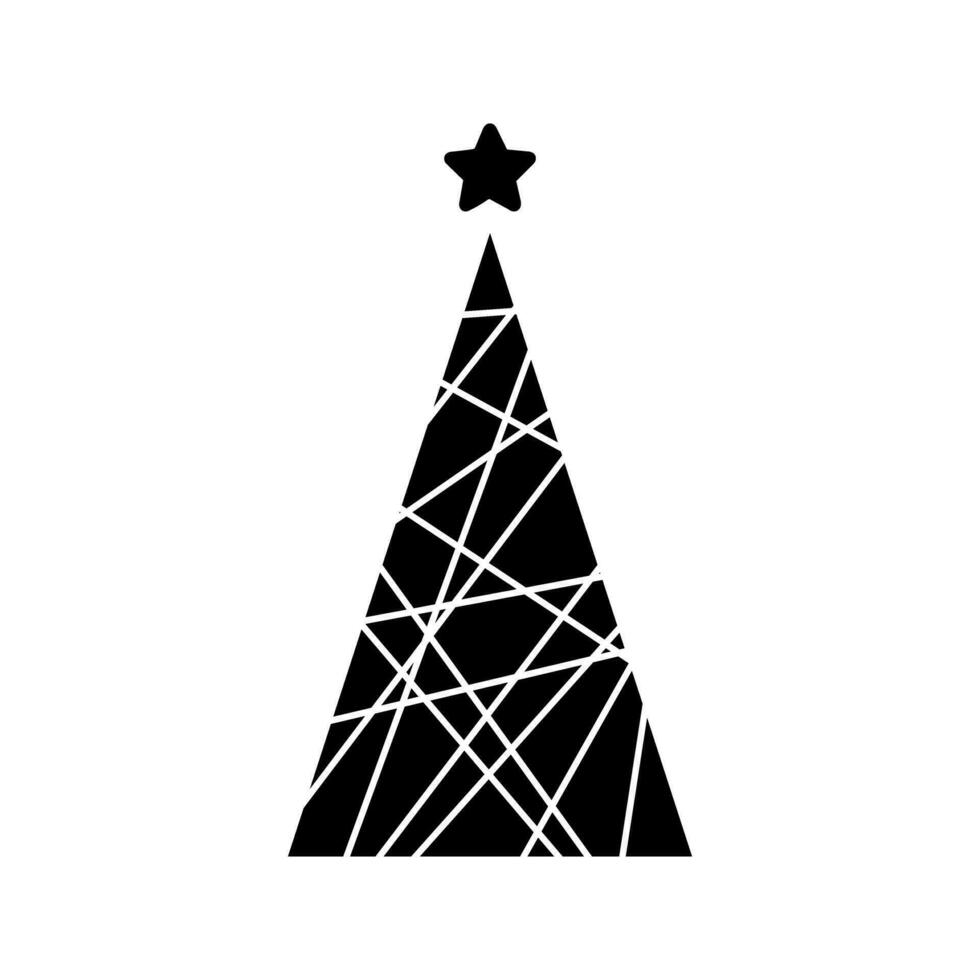 Christmas tree vector icon. new year illustration sign. winter symbol.
