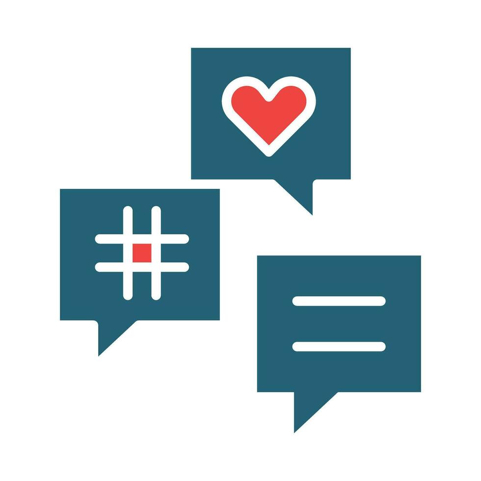 Social Media Glyph Two Color Icon Design vector