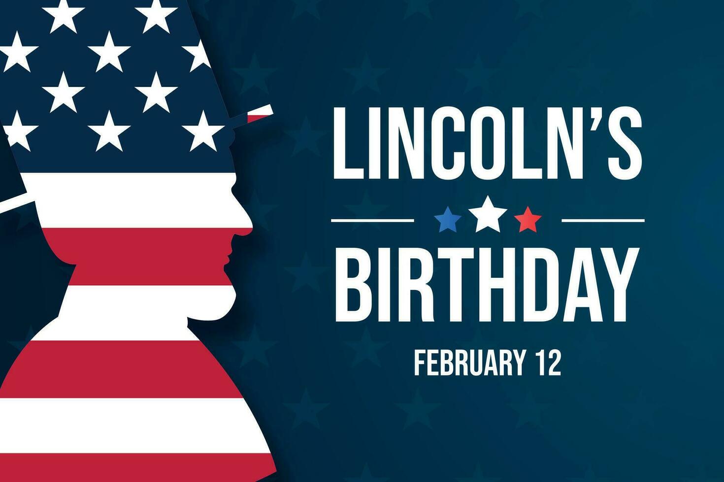 Abrahán lincoln cumpleaños. Estados Unidos nacional fiesta vector