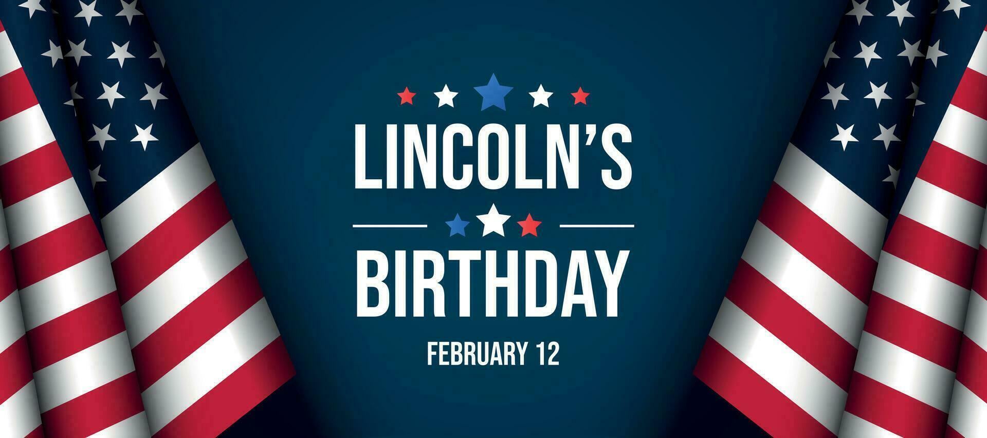 Abraham Lincolns Birthday. USA National holiday vector