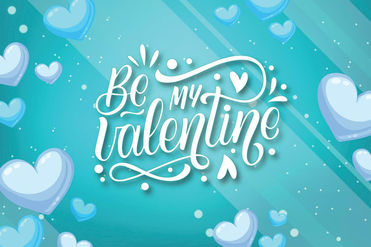 feliz día de san valentín tarjeta de felicitación romántica, cartel tipográfico con caligrafía moderna. estilo retro de la vendimia. ilustración vectorial vector