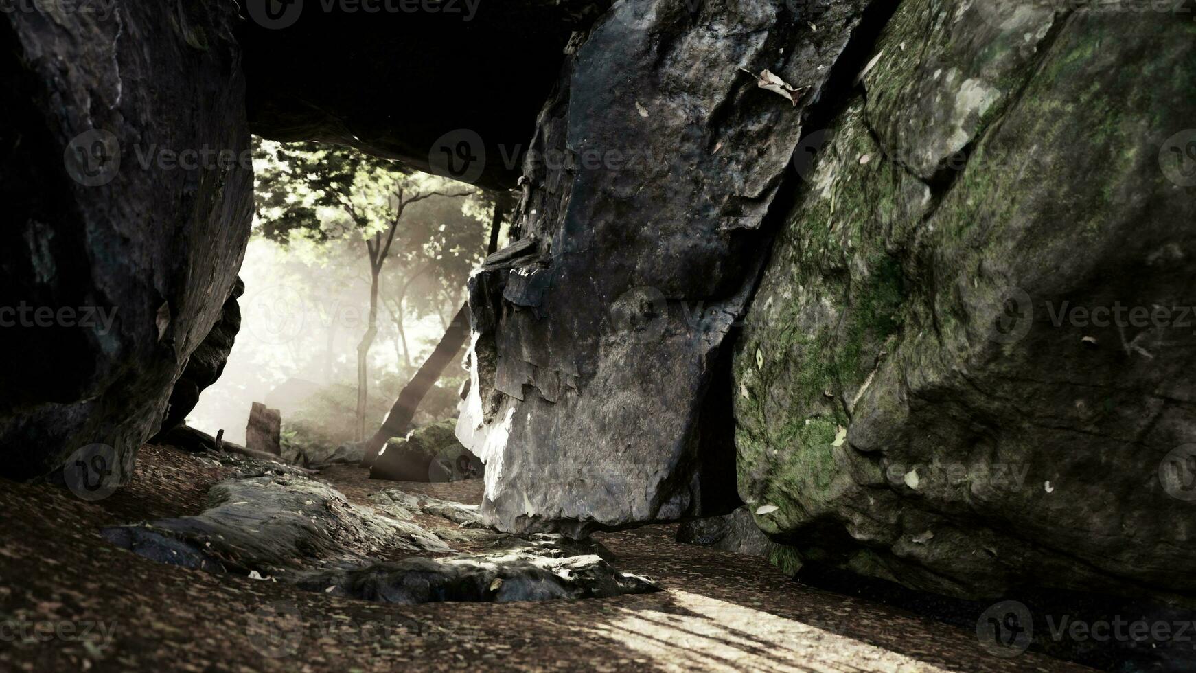 Sun light in the cave photo