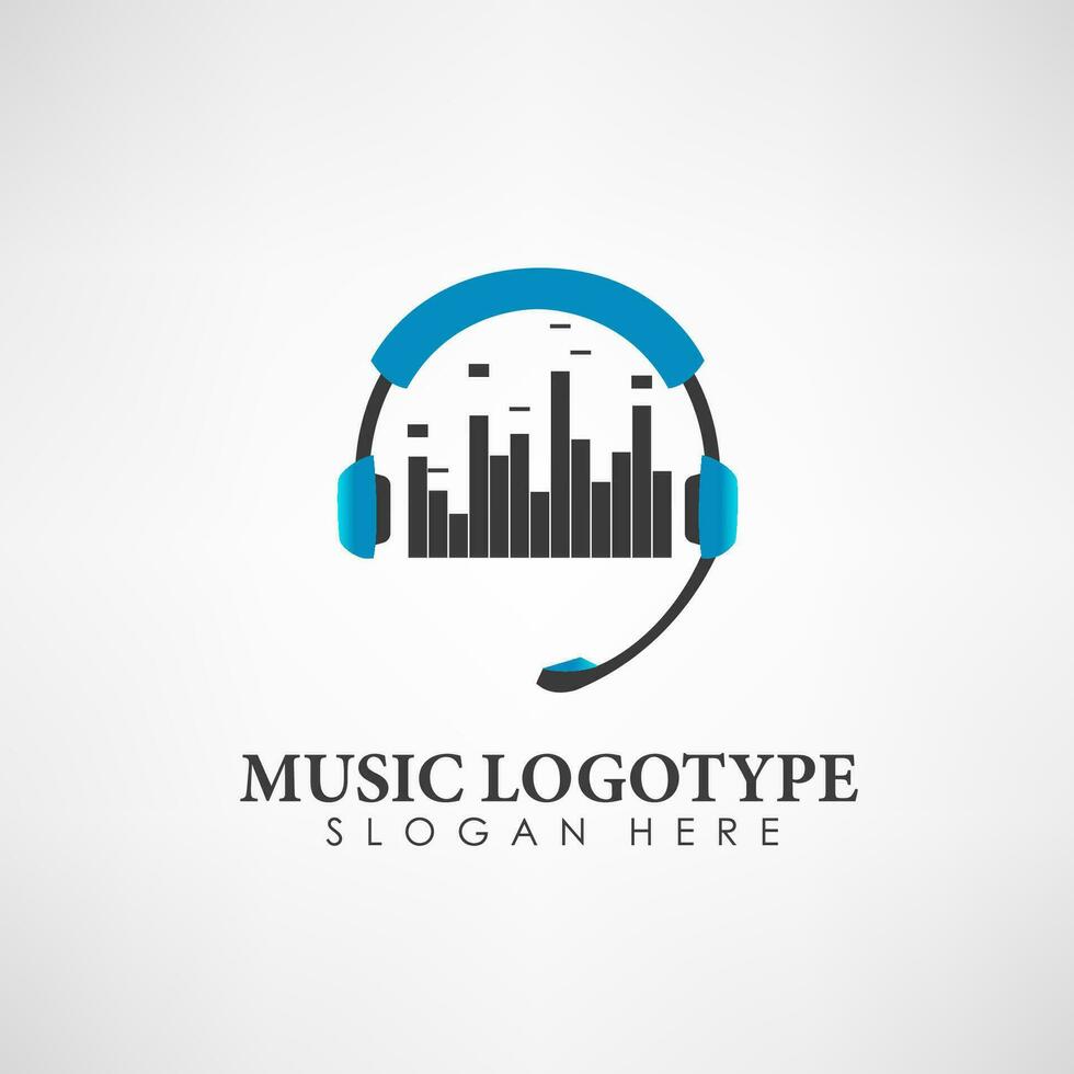 música concepto logo plantilla, vector ilustración