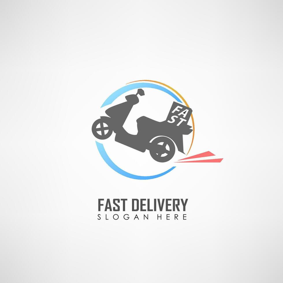 Fast Delivery Logo, Suitable For Delivery Service, Courier Ads, and Other, Vector Illustration