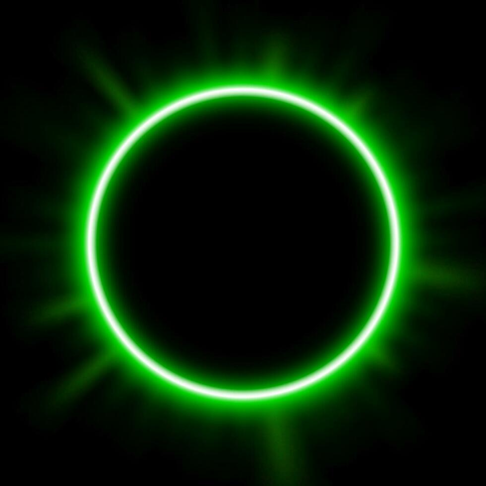 Rounded Green Light Illuminated, Suitable For Product Advertising, Product Design, and Other, Vector Illustration