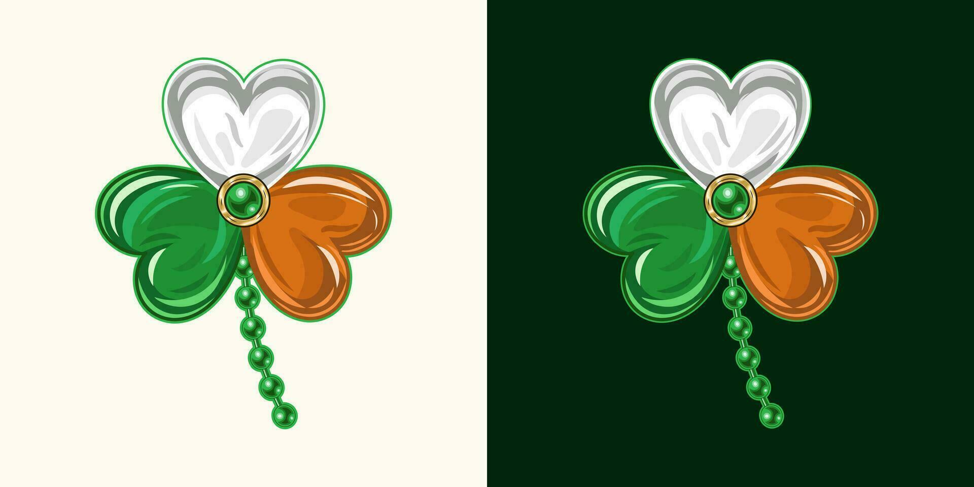 Clover, shamrock for St Patricks Day decoration vector