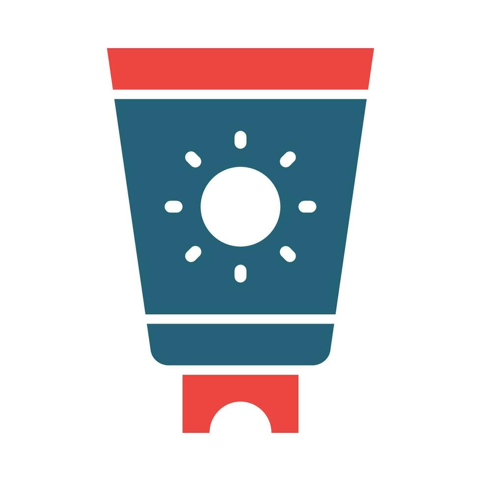 Sunscreen Glyph Two Color Icon Design vector