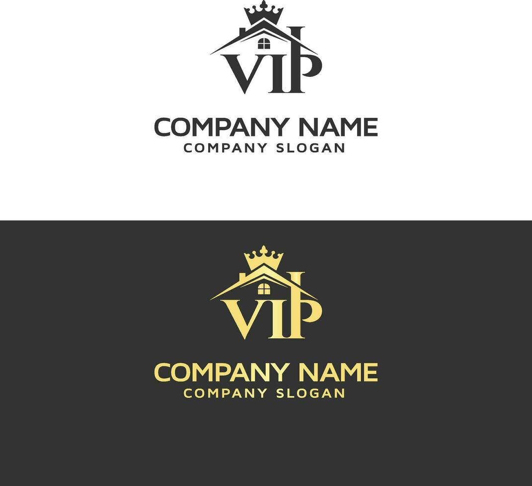 vip logo design vector