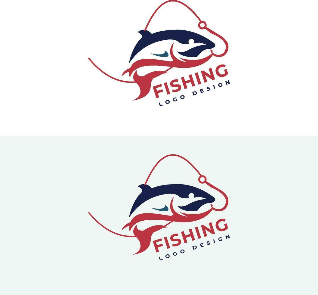 fishing logo design 35010922 Vector Art at Vecteezy