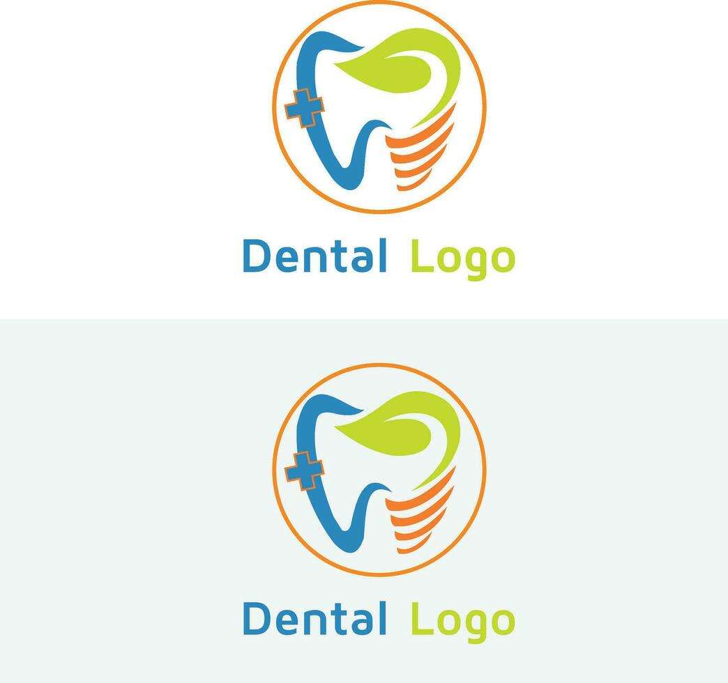 diseño de logo dental vector