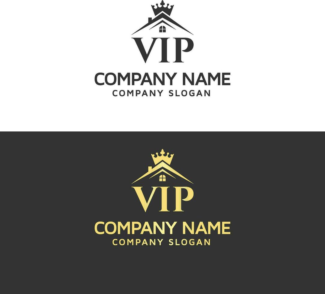 diseño de logotipo VIP vector