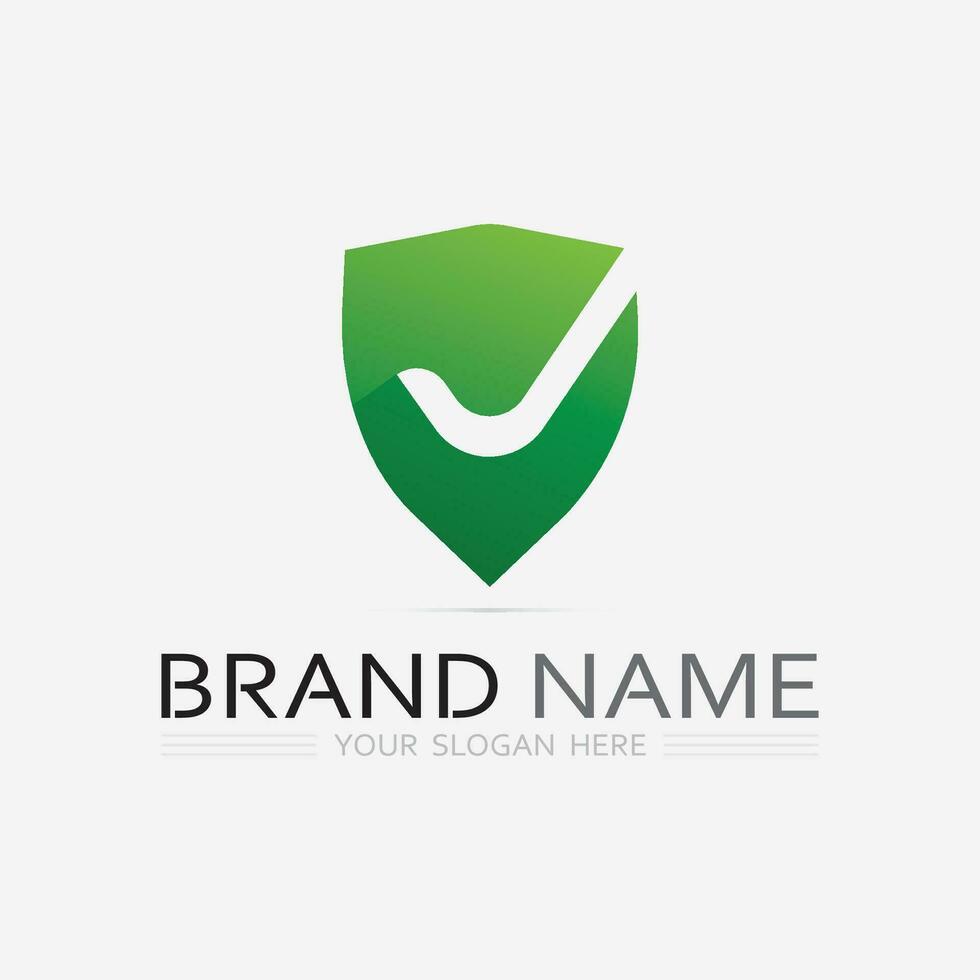 check mark symbol and logo icon vector