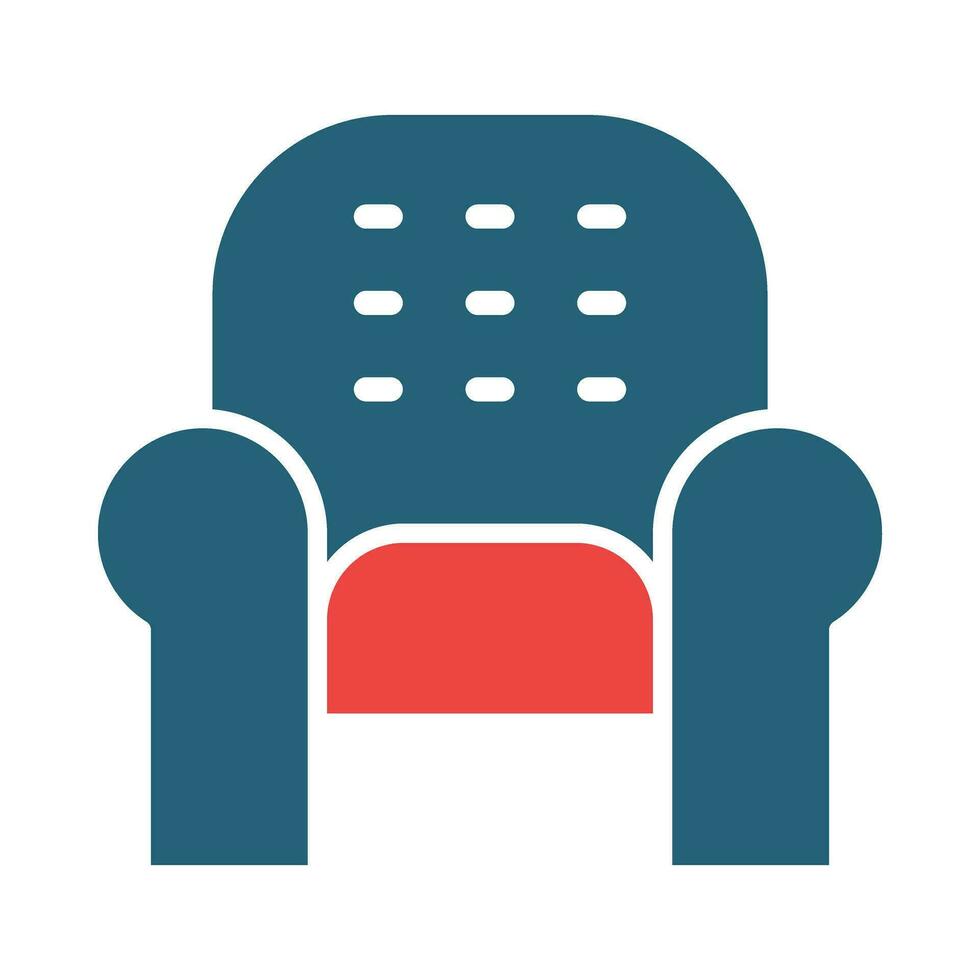 Lounge Glyph Two Color Icon Design vector