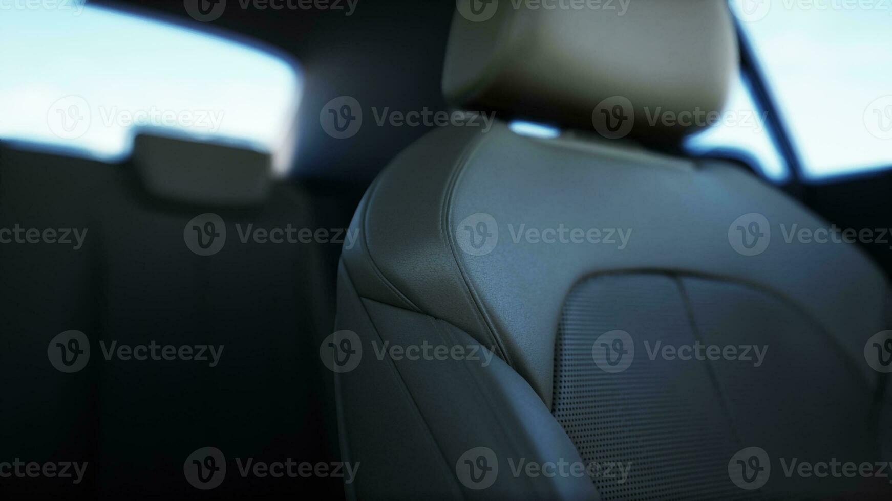 Detail of new modern car interior photo