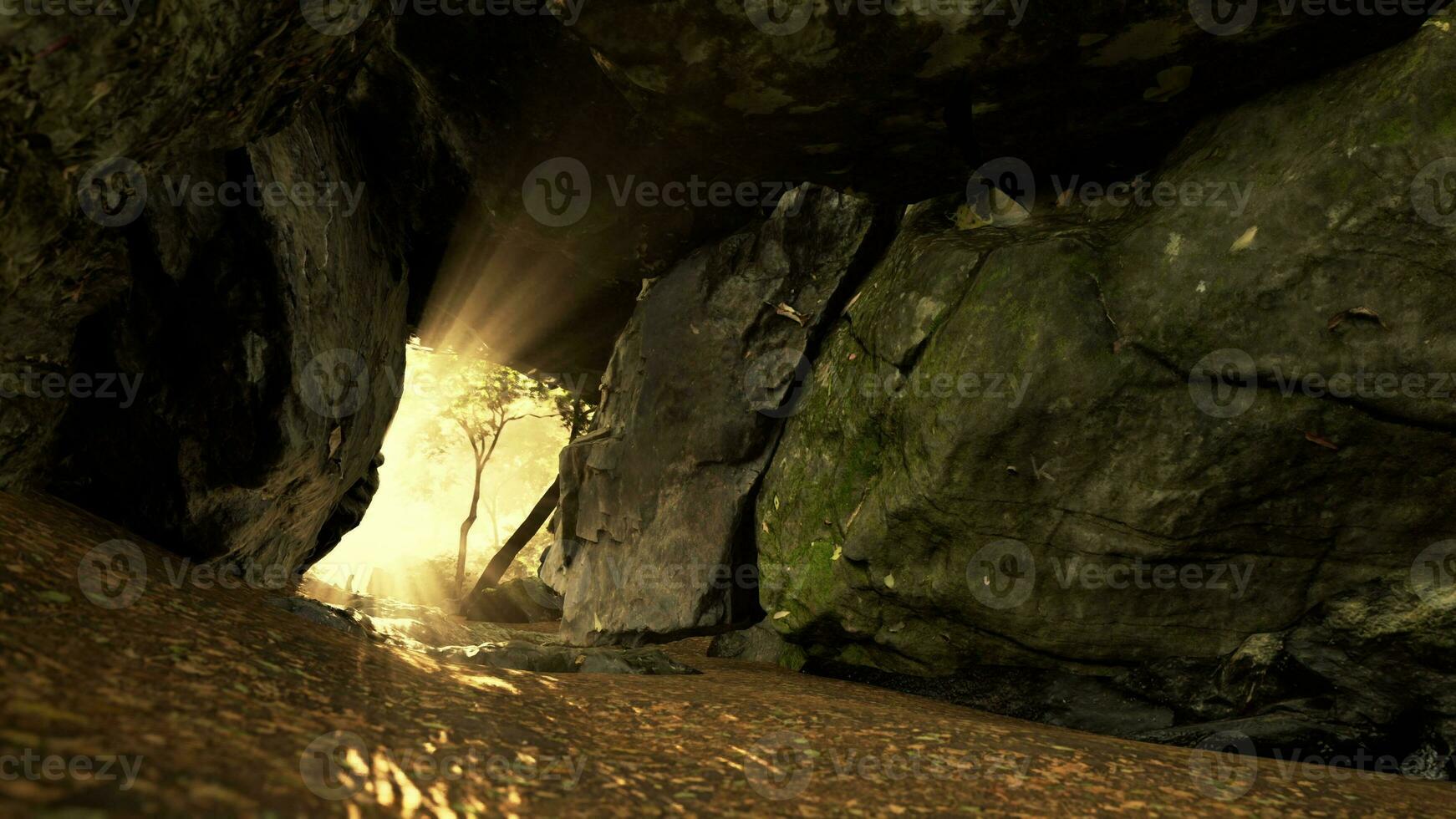 luz del sol en la cueva foto