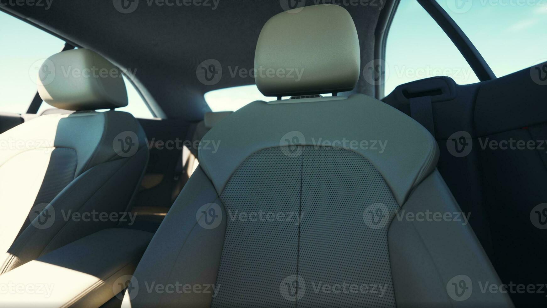 Black luxury modern car Interior photo