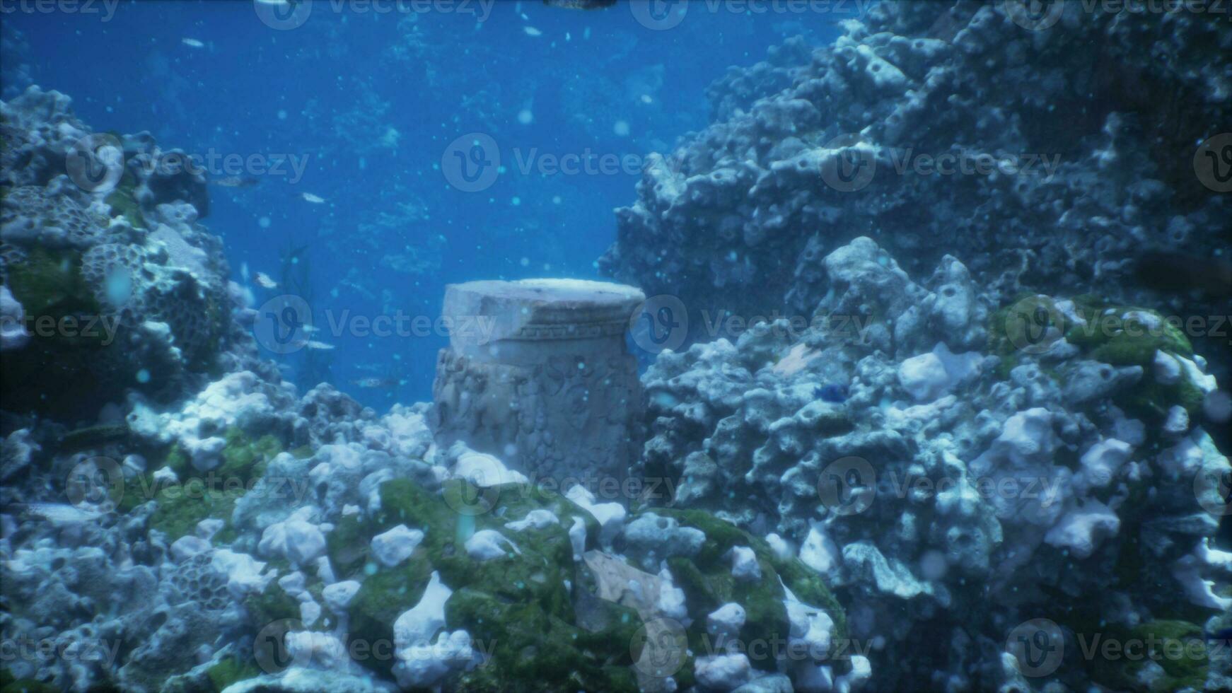 Ruined remains of the building of the ancient city photo