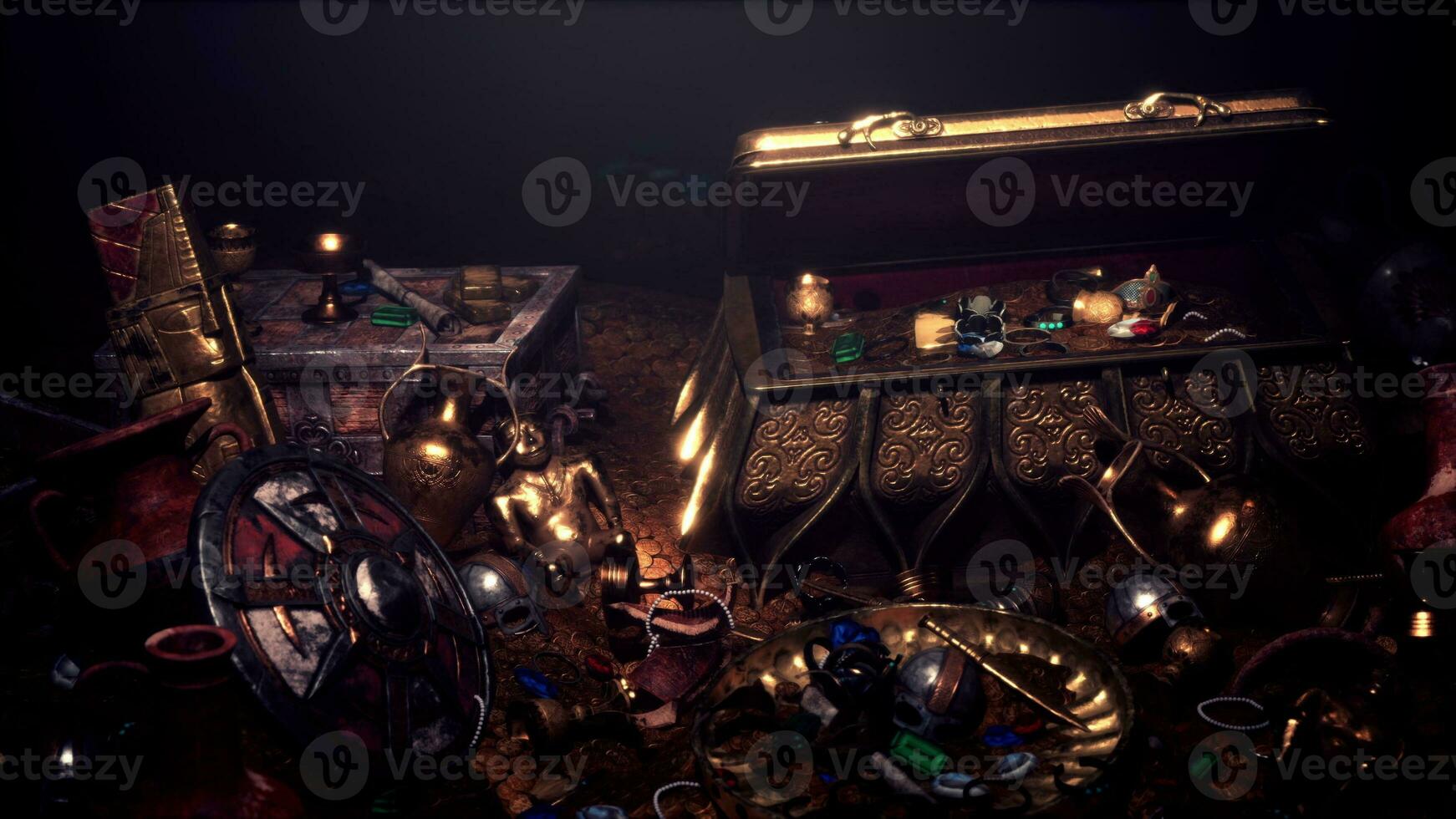 Closeup on treasure and luxury vintage accessories photo