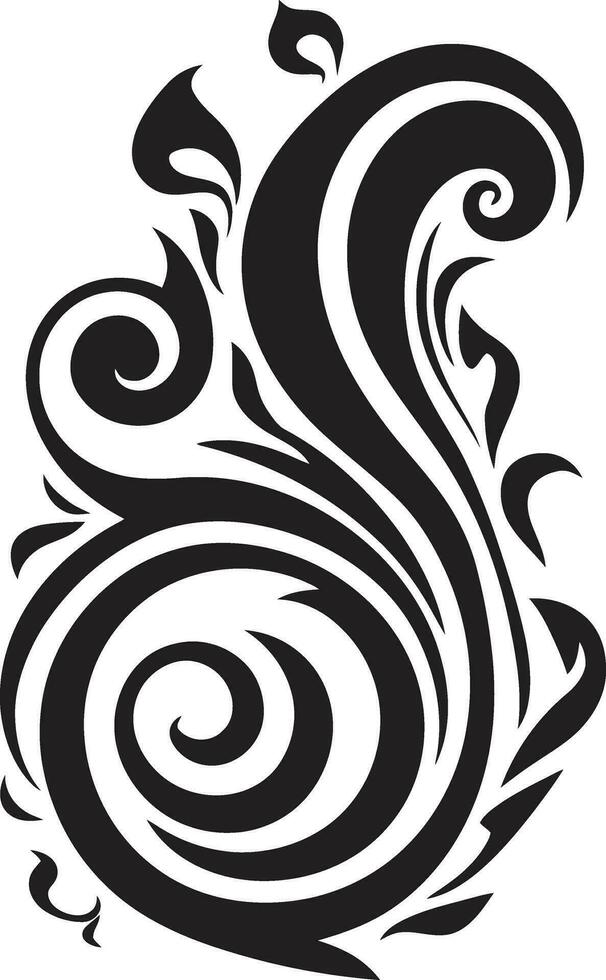 Abstracted Torsion Modern Vector Icons with Curly Touch Curvilinear Fusion Abstract Curly Vectors in Modern Design