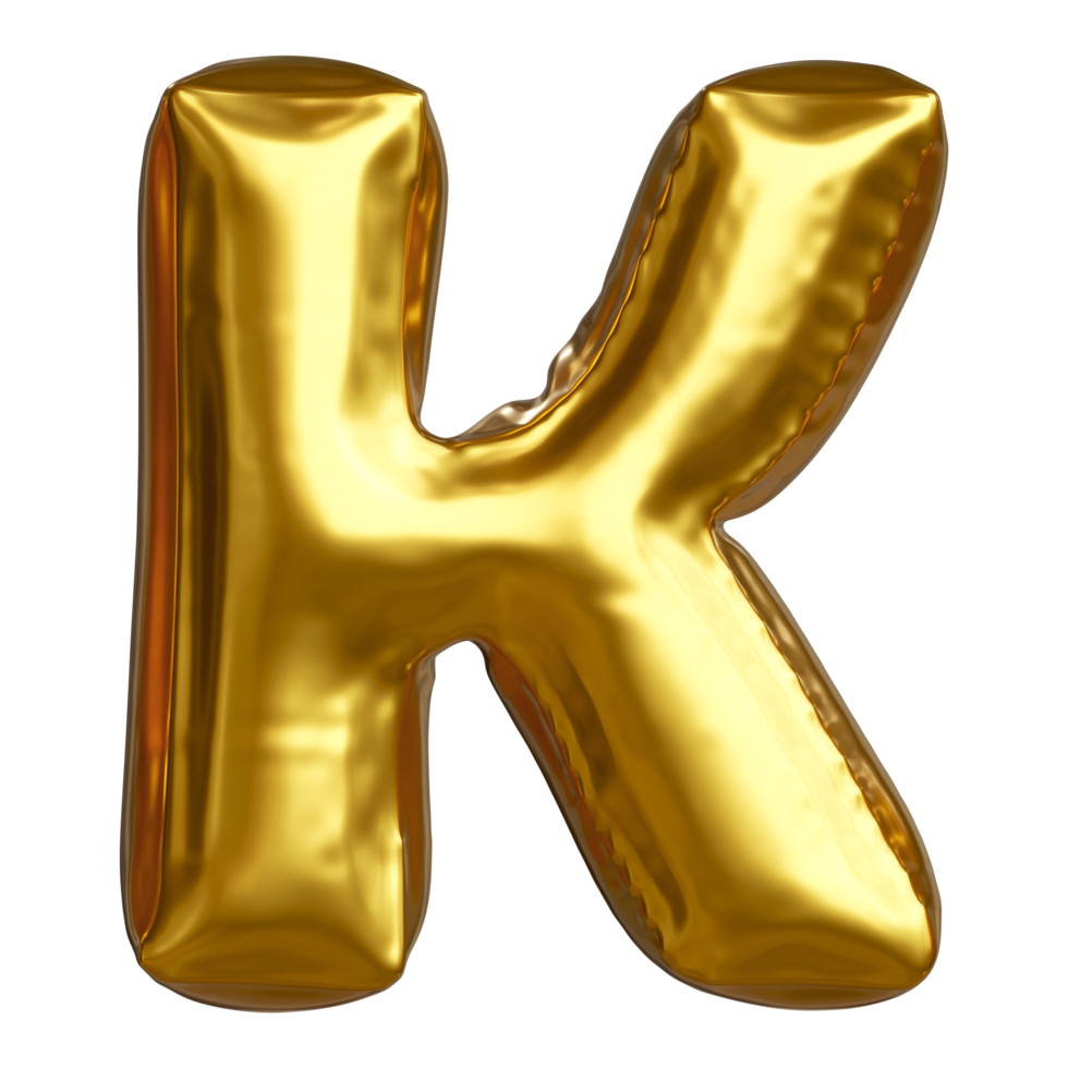 Set of golden balloon letters on transparent background. For designing infographics and birthday cards Happy Birthday, New Year and Anniversary Celebration. png