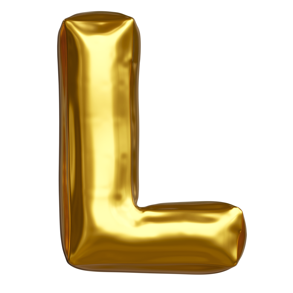 Set of golden balloon letters on transparent background. For designing infographics and birthday cards Happy Birthday, New Year and Anniversary Celebration. png