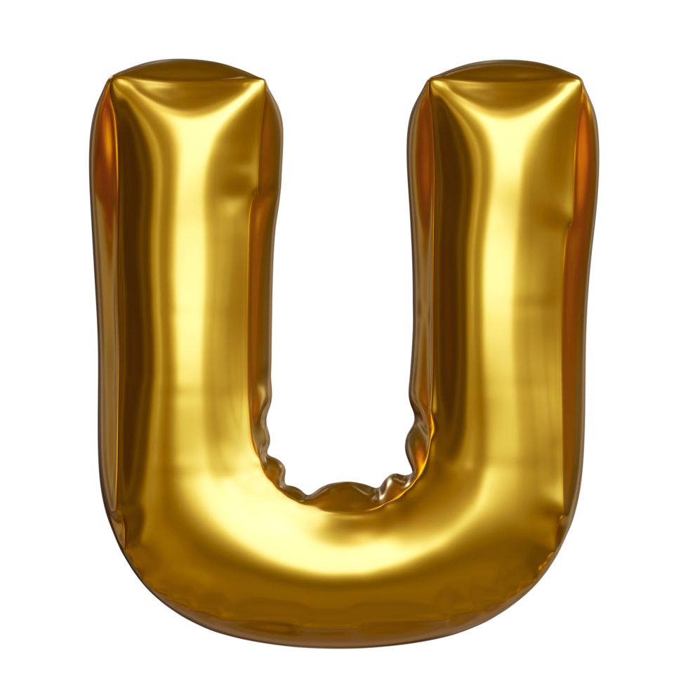 Set of golden balloon letters on transparent background. For designing infographics and birthday cards Happy Birthday, New Year and Anniversary Celebration. png