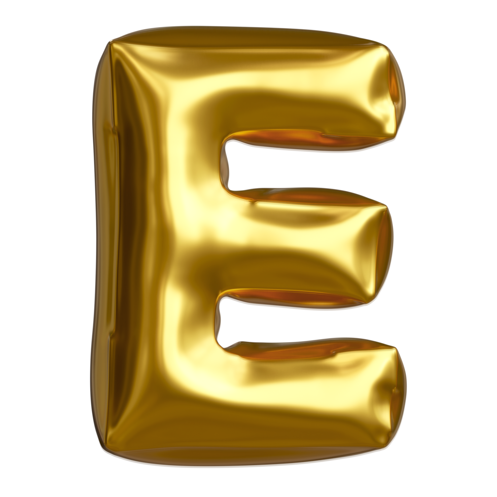 Set of golden balloon letters on transparent background. For designing infographics and birthday cards Happy Birthday, New Year and Anniversary Celebration. png