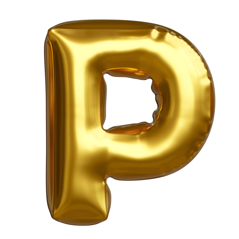 Set of golden balloon letters on transparent background. For designing infographics and birthday cards Happy Birthday, New Year and Anniversary Celebration. png