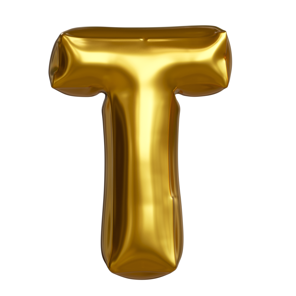 Set of golden balloon letters on transparent background. For designing infographics and birthday cards Happy Birthday, New Year and Anniversary Celebration. png